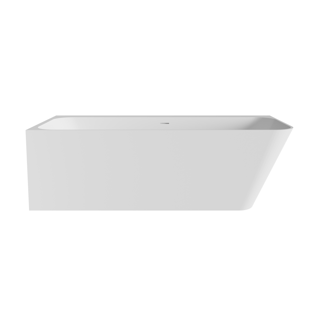 Balmani Zigga tweepersoons hoekbad links 180 x 85 cm Solid Surface mat wit