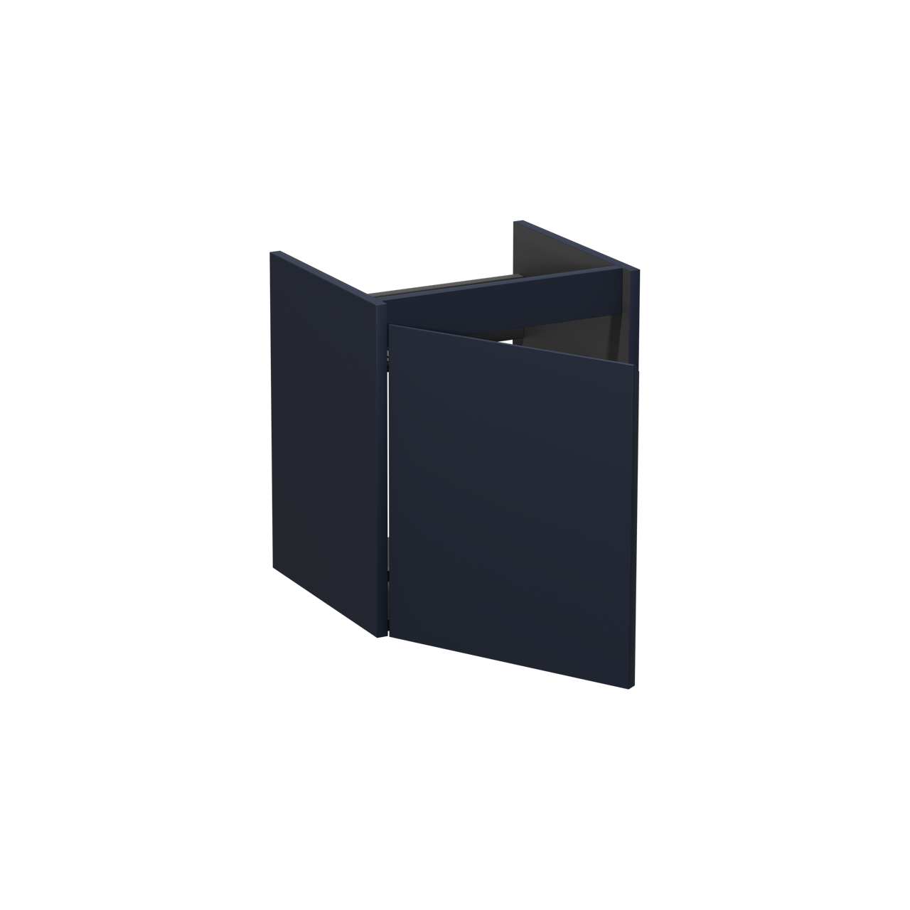 Storke Seda zwevende wastafelonderkast 45 x 35 cm nachtblauw deur