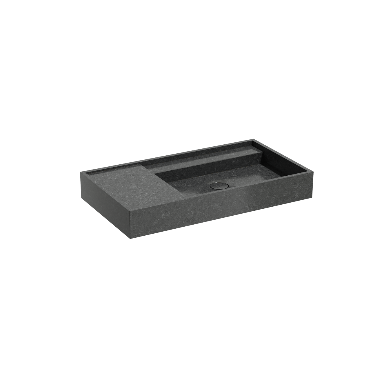 Balmani Cubo plan vasque asymétrique à droite granite doux 90 x 49 cm