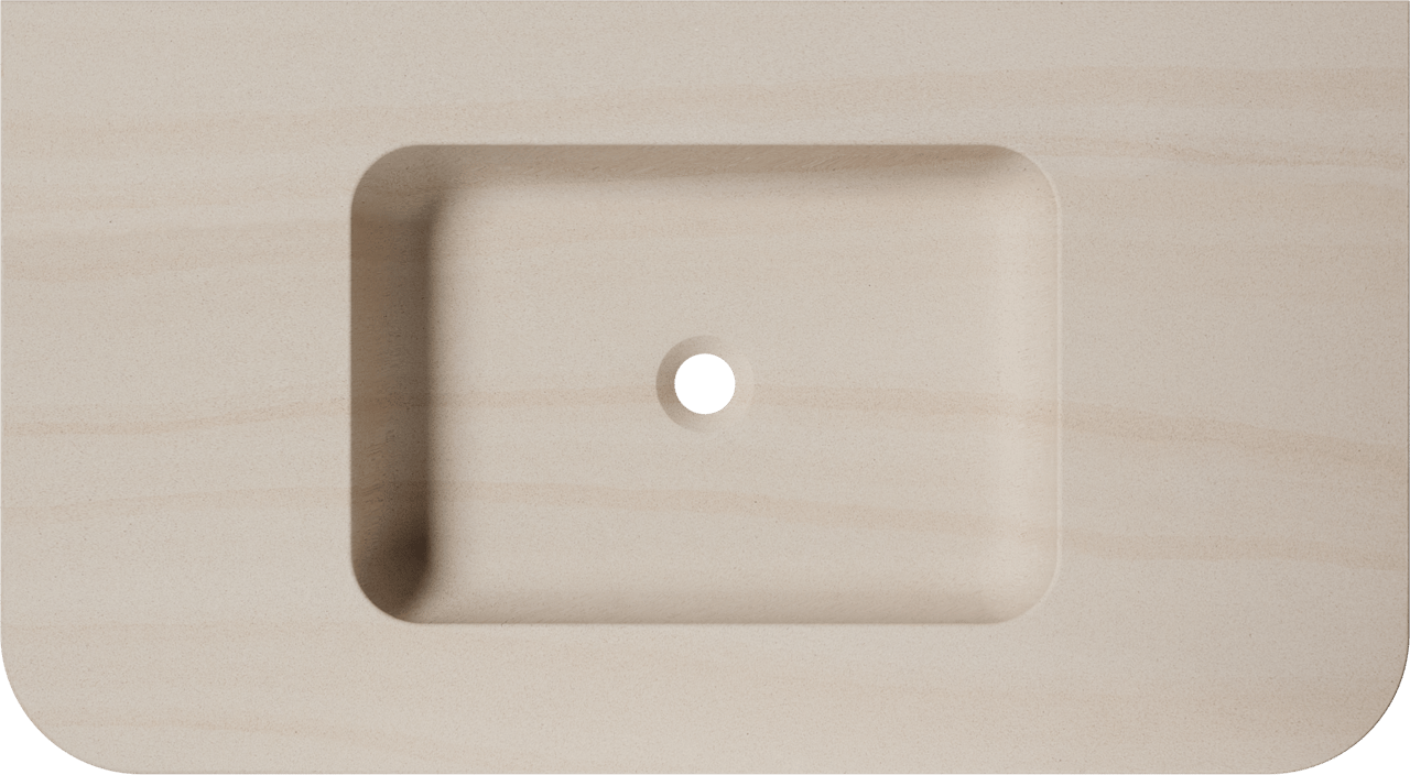 Balmani Moon plan simple Travertin Beige Terrazzo 100 x 55 cm