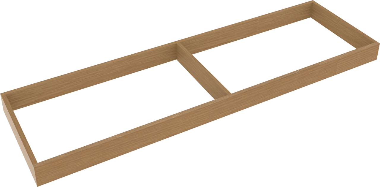 Balmani Legno sokkel voor wastafelonderkast verweerde eik 180 x 52,5 cm