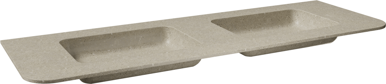 Balmani Moon double vasque Macchiato Terrazzo 160 x 55 cm