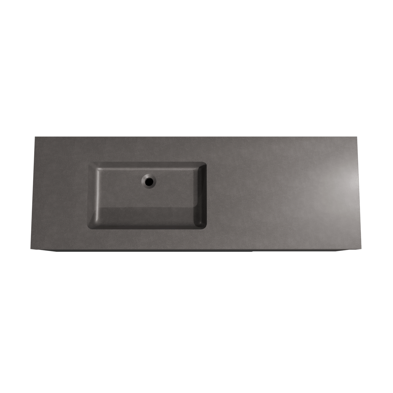 Storke Edge zwevend badkamermeubel 150 x 52 cm mat zwart met Scuro High asymmetrisch linkse wastafel in kwarts mat zwart