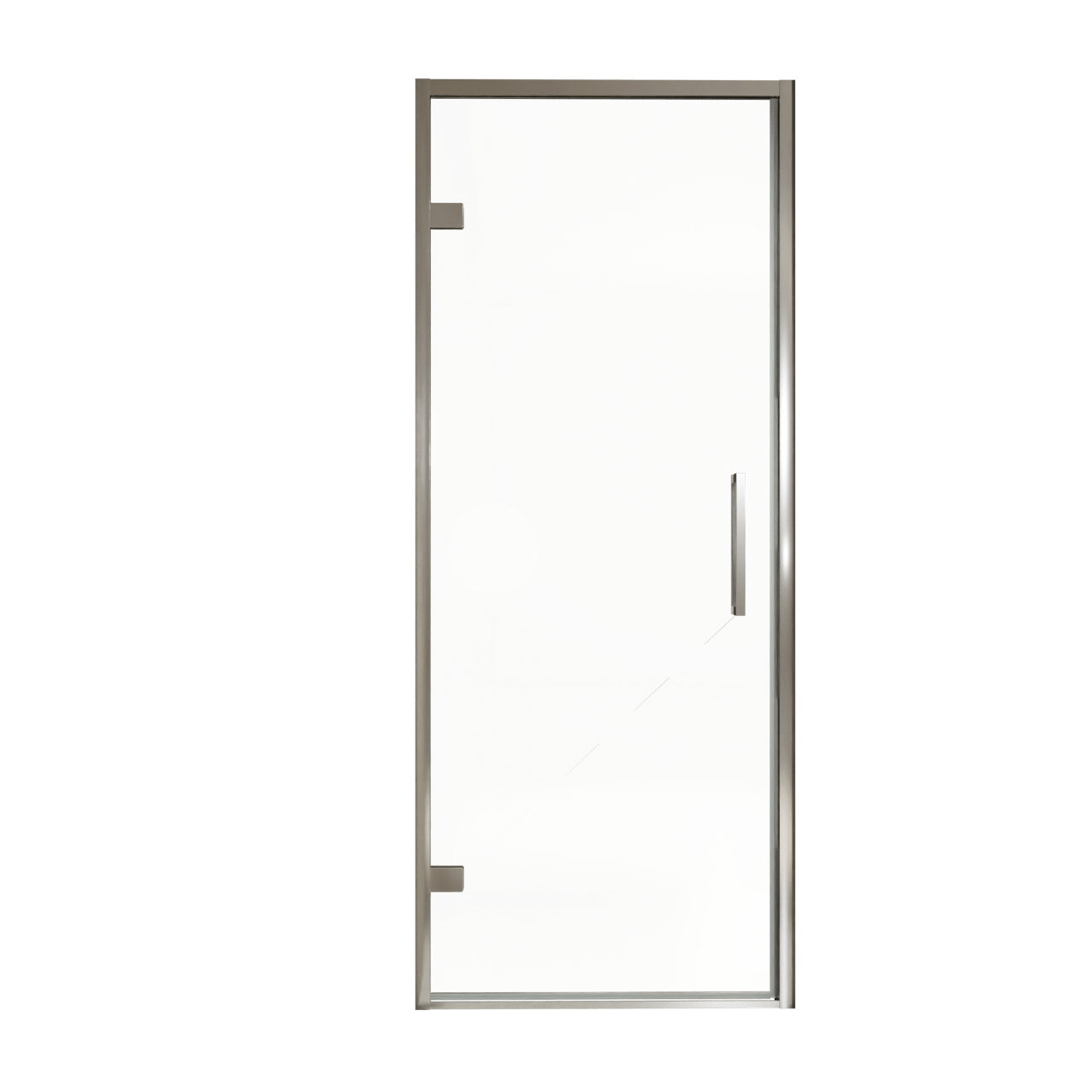 Balmani Senses Design Dusche Drehtür, Links, 90 cm x 210 cm, Klarglas, Profil Chrom, inklusive Coating