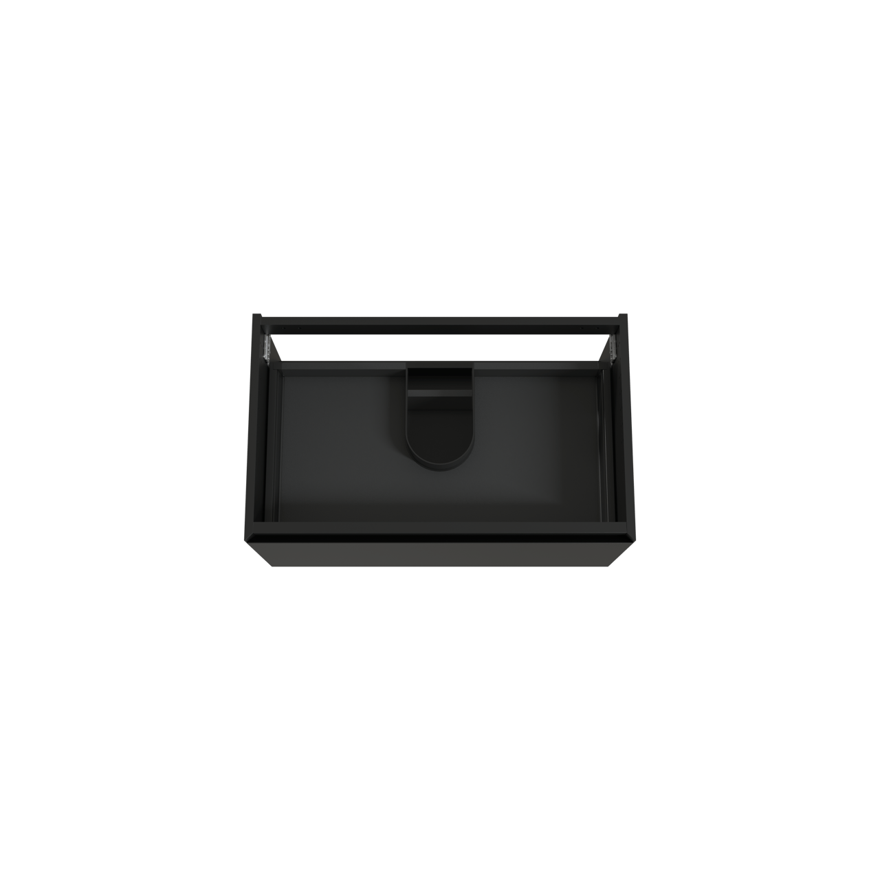 Balmani Idra by Mitra meuble sous-lavabo suspendu 90 x 55 cm noir mat 2 tiroirs