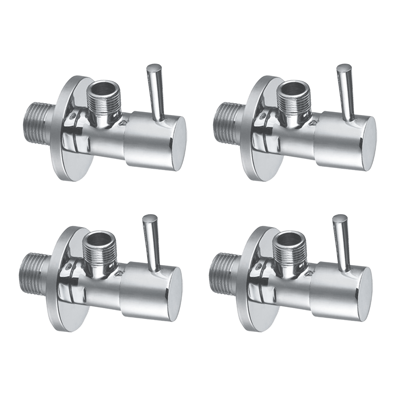 Santeg-Set mit 4 Eckregulierventilen 1/2-3/8, chrom