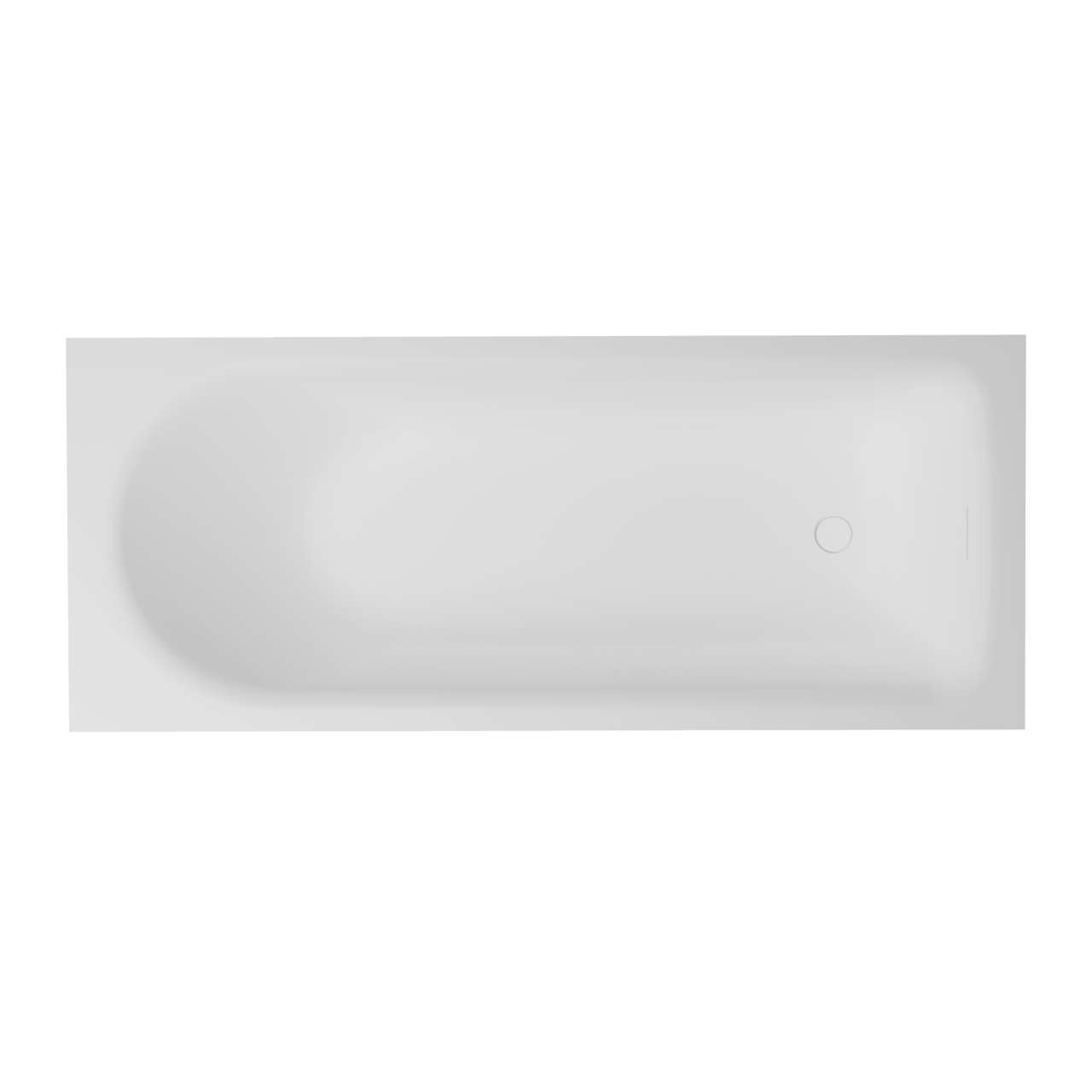 Balmani Rallanta 1-Personen-Einbaubadewanne: 170 x 75 cm, Solid Surface, Weiß matt