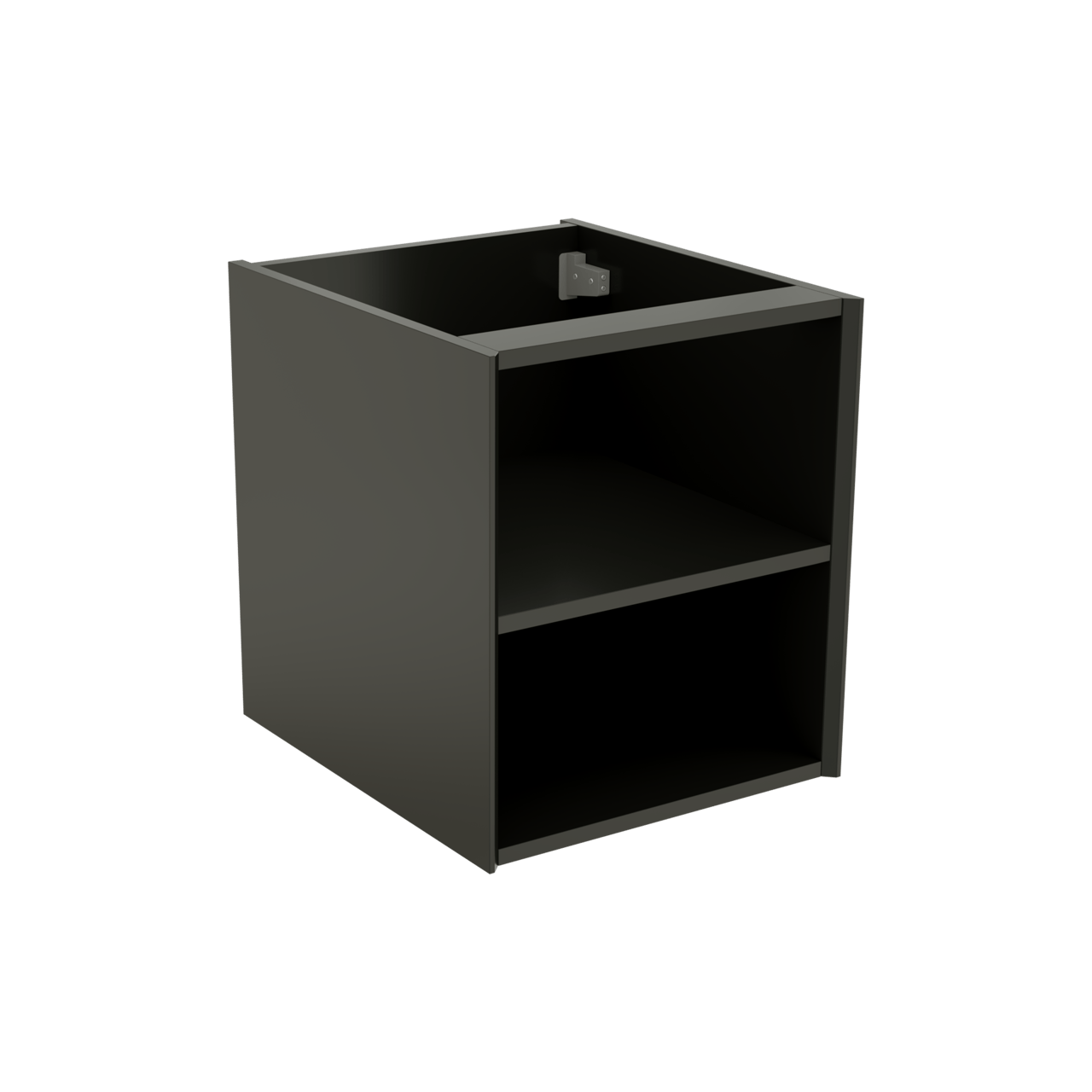 Storke Edge meuble sous-vasque suspendu 45 x 52 cm Noir Mat avec 2 niches