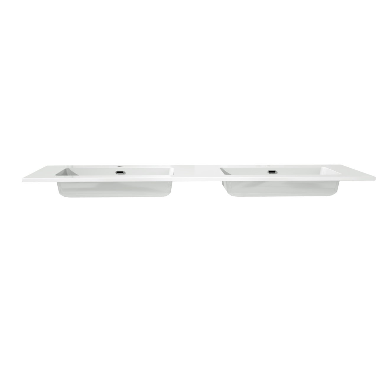 Storke Diva dubbele wastafel glanzend composiet marmer 150 x 52 cm