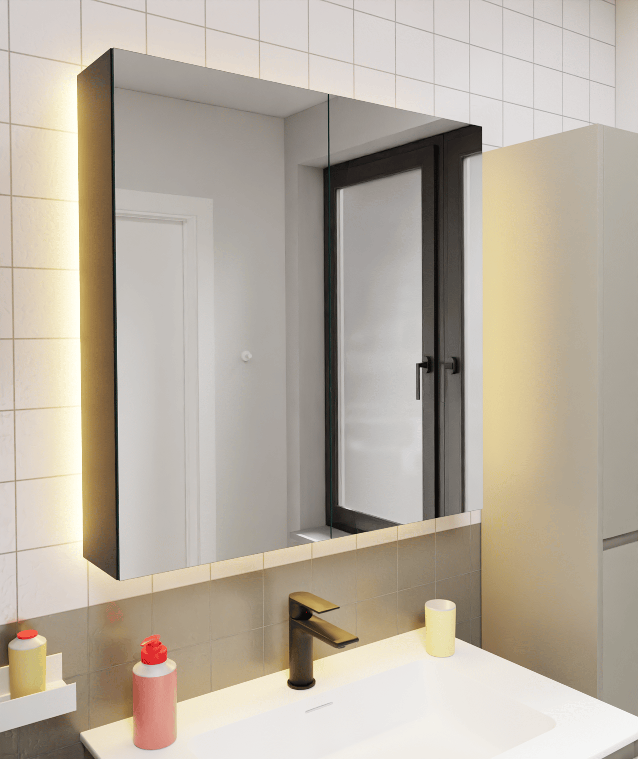 Luca Varess LED verlichting voor spiegelkast 80 x 75 cm