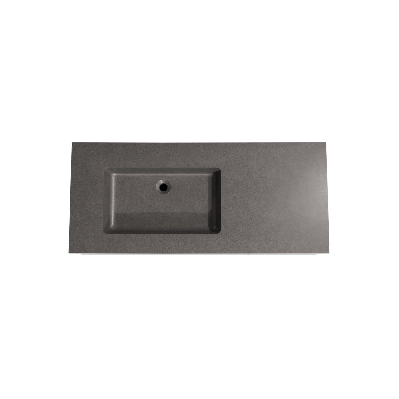 Storke Edge zwevend badmeubel 120 x 52 cm mat wit met Scuro asymmetrisch linkse wastafel in kwarts mat zwart