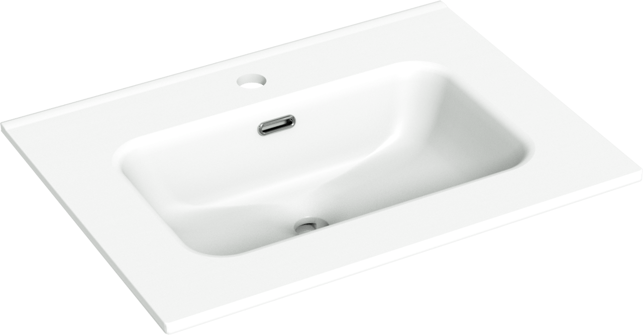 Linie Baro vasque simple porcelaine blanc mat 60 x 46 cm