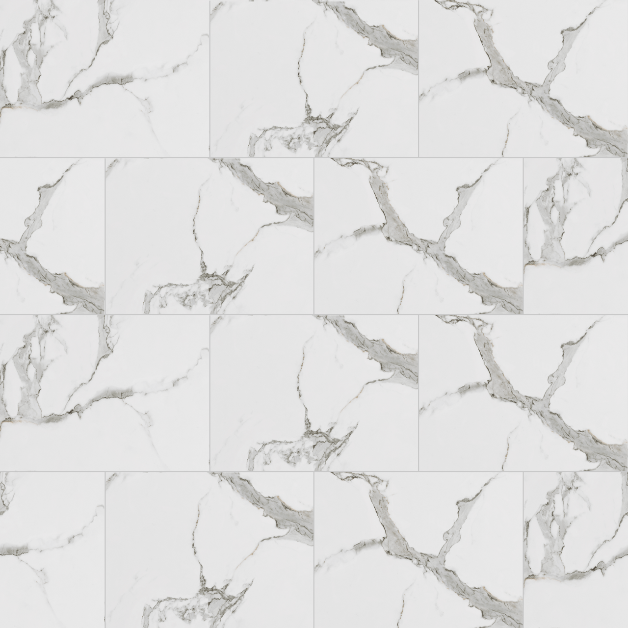 Linie Fresco dalles murales (4 dalles) 90 x 60 cm, SPC, Marble White