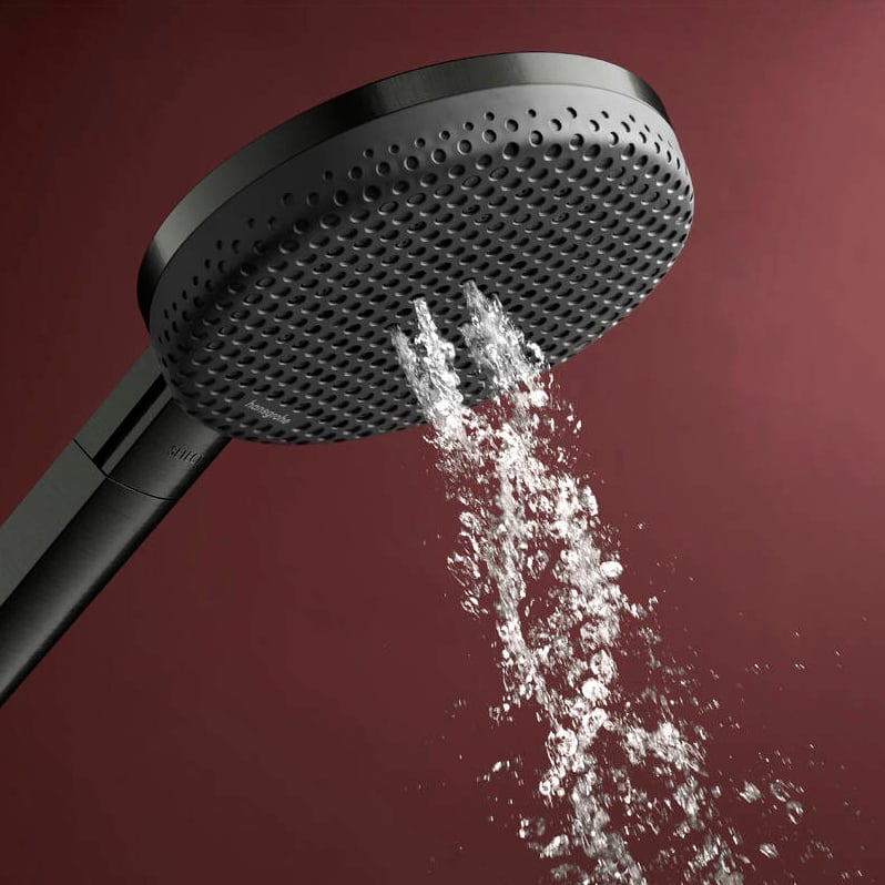 Hansgrohe Raindance Alive Select S 125 kit douchette 3 fonctions de jet Brushed Black Chrome