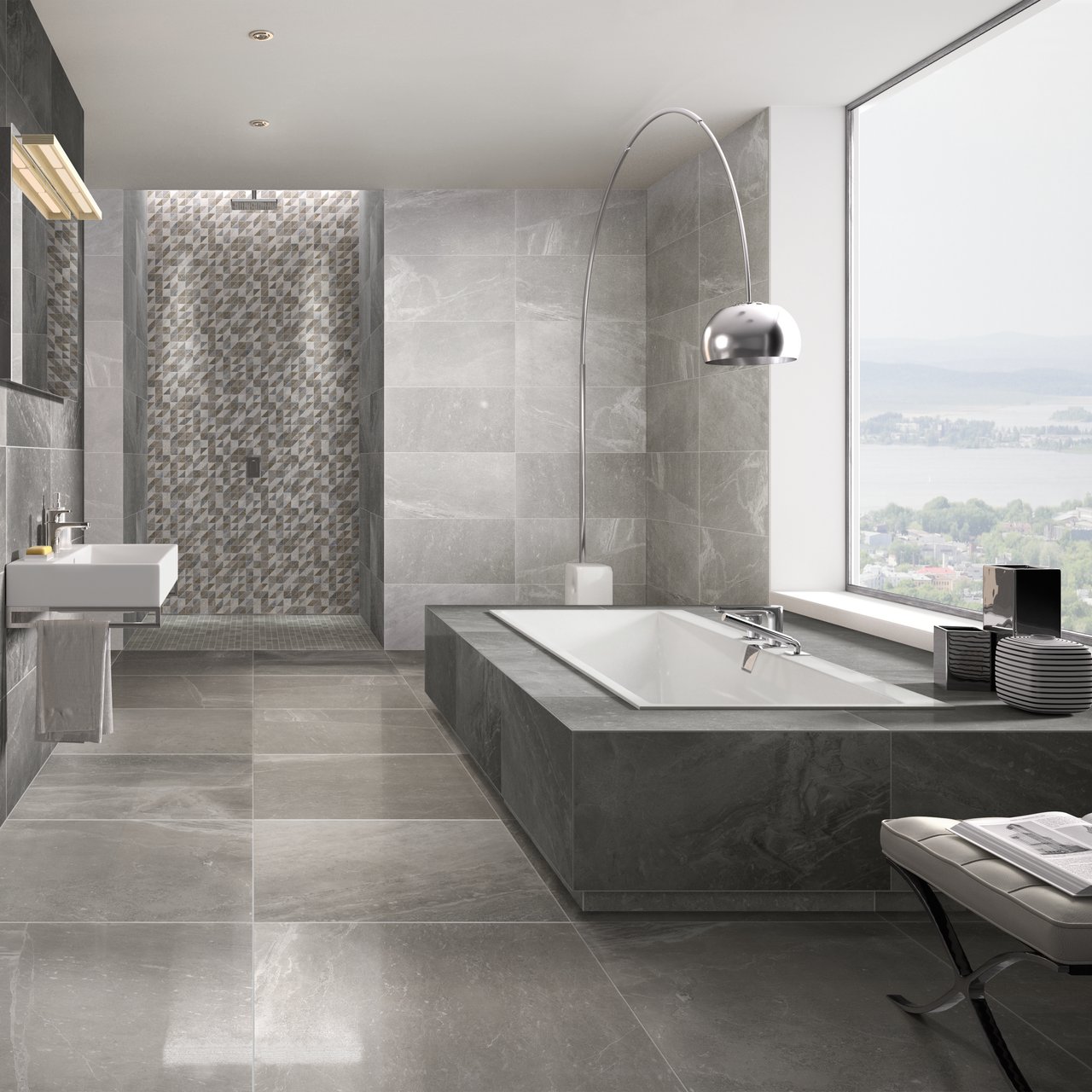 Villeroy & Boch Squaro Edge 12 baignoire encastrable duo 170 x 75 cm quaryl Blanc Brillant