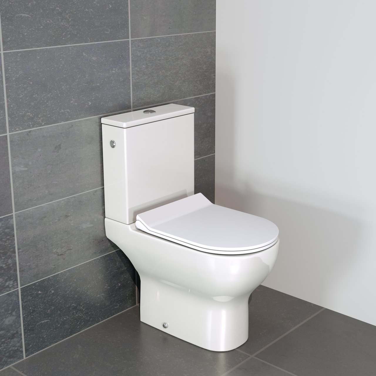 Linie Aviso wc à poser blanc brillant bride de rinçage traditionnelle