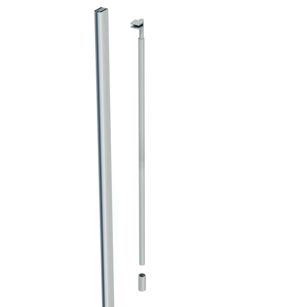 Linie Walk-in II Profilset, 8 mm, Glas Chrom