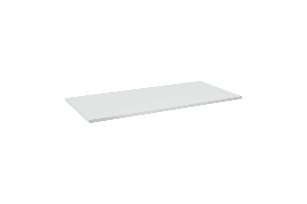 Linie Lado Einzel- oder Doppel Waschtischplatte matt Weiß Marmorkomposit 100 x 46 cm