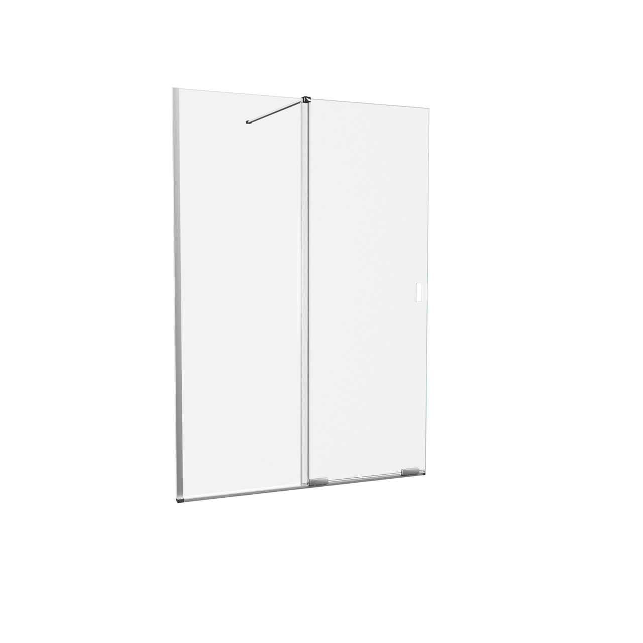 Balmani Move Slide  Walk-In-Dusche mit Schiebetür 140 x 200 cm Klarglas, inklusive Coating, chrom Profil