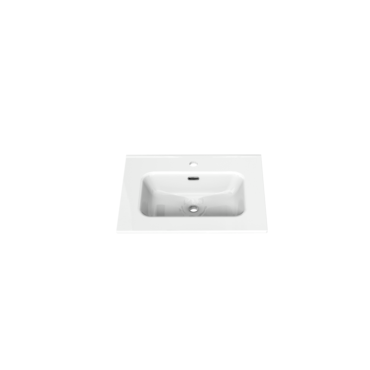 Linie Baro vasque simple porcelaine Blanc Brillant 60 x 46 cm