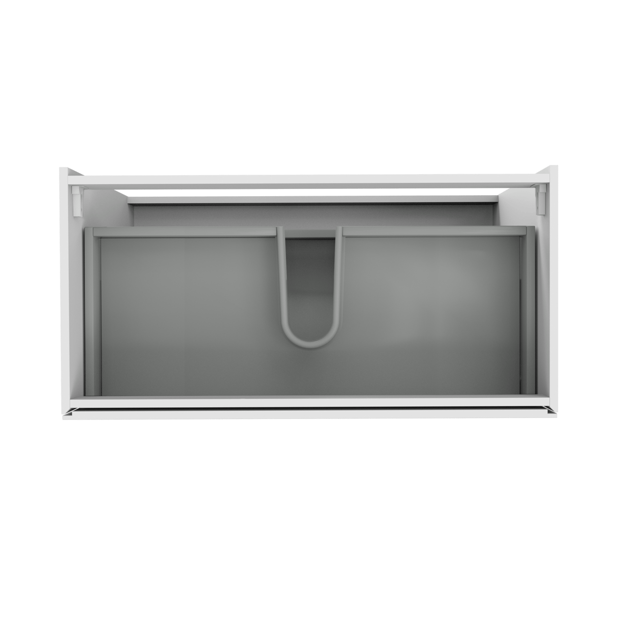 Storke Edge stehender Waschbeckenunterschrank: 105 x 52 cm, Weiß Glänzend, 3 Schubladen