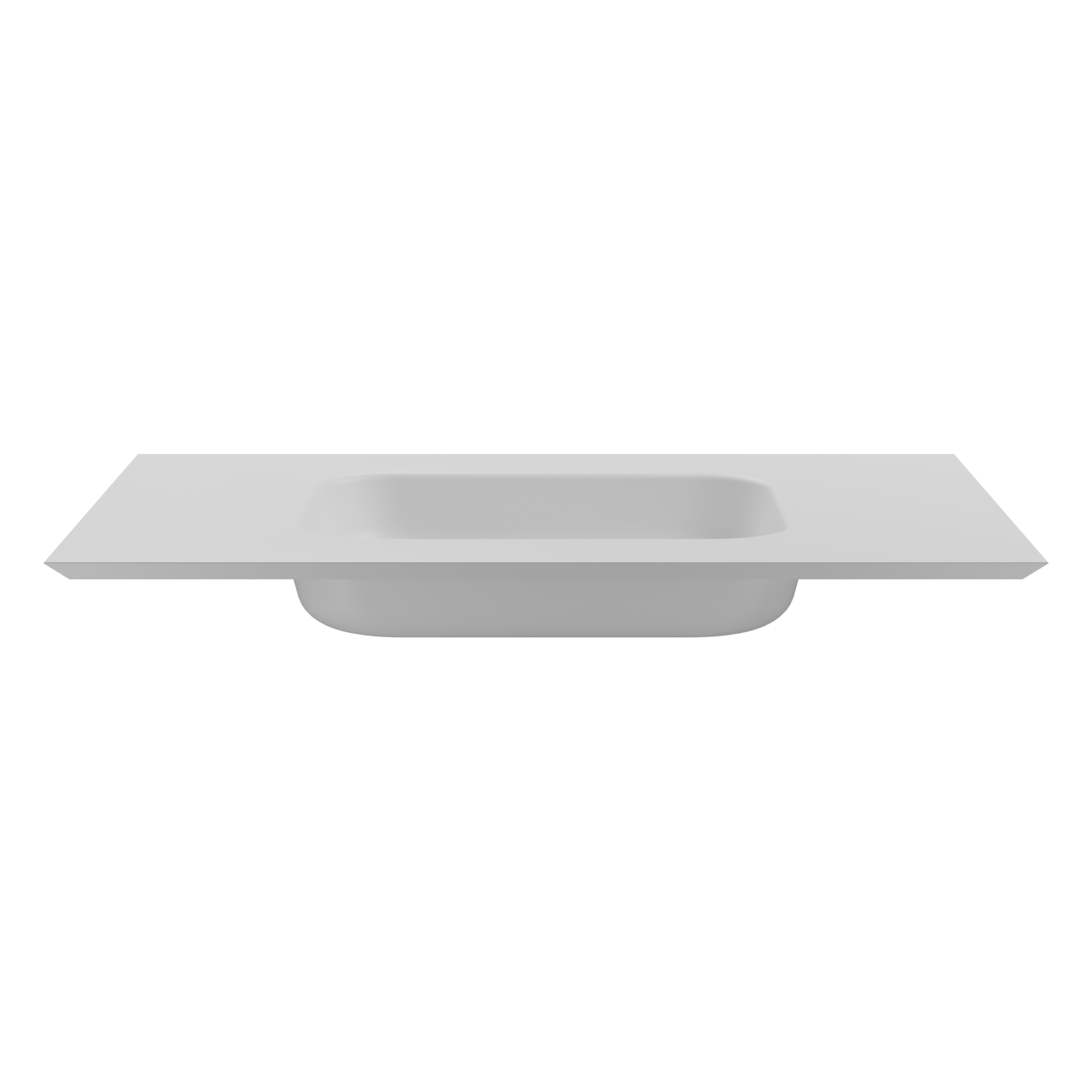 Balmani Eclips plan simple Solid Surface blanc mat 90 x 55 cm