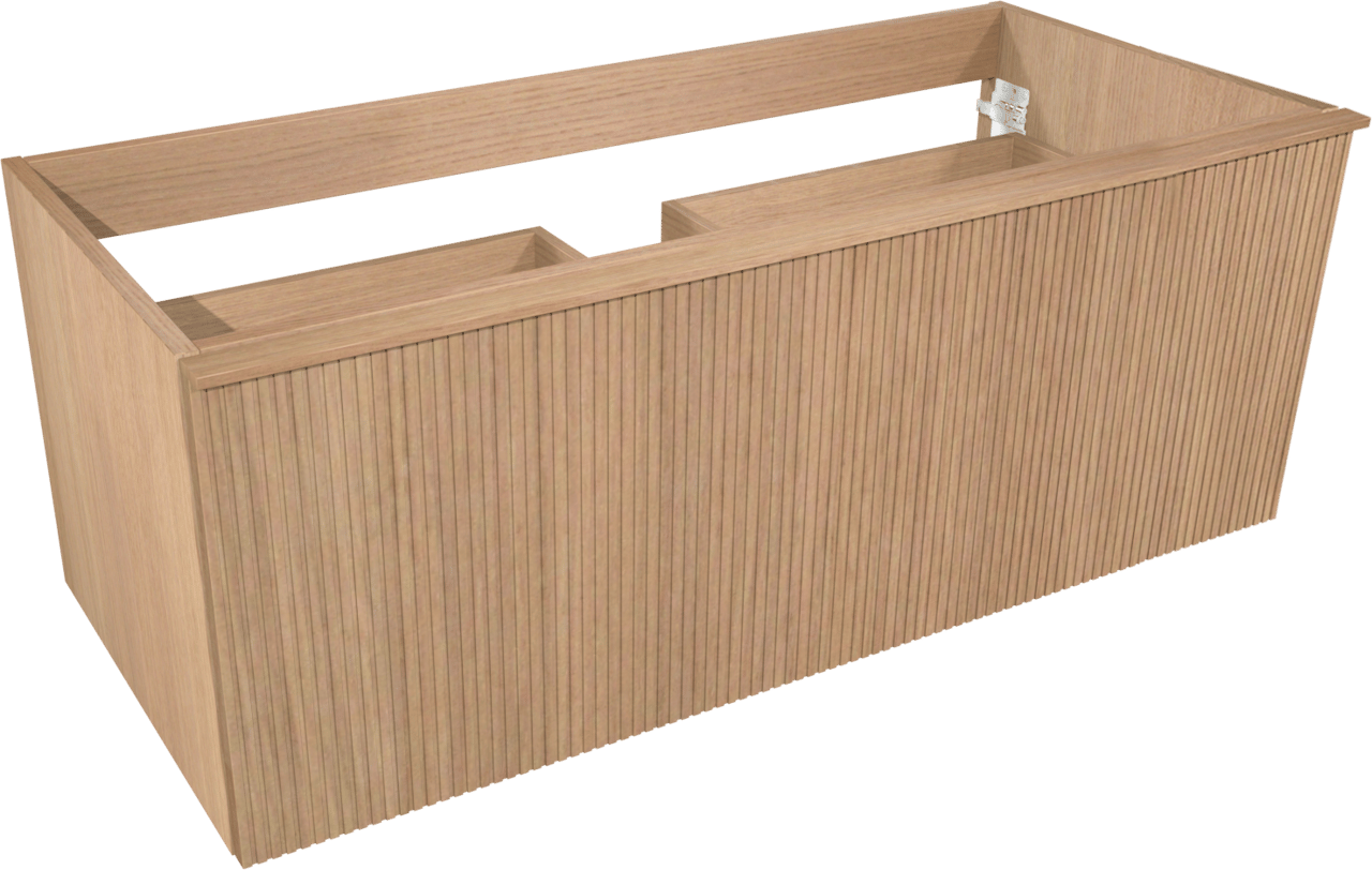 Balmani Forma zwevende wastafelonderkast 120 x 55 cm natuur eik 2 lades vert. sym. groef