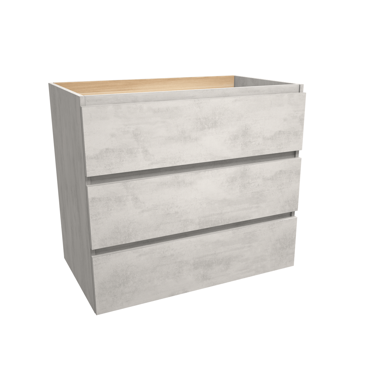 Balmani Lucida staande wastafelonderkast 90 x 55 cm beton zilvergrijs 3 lades