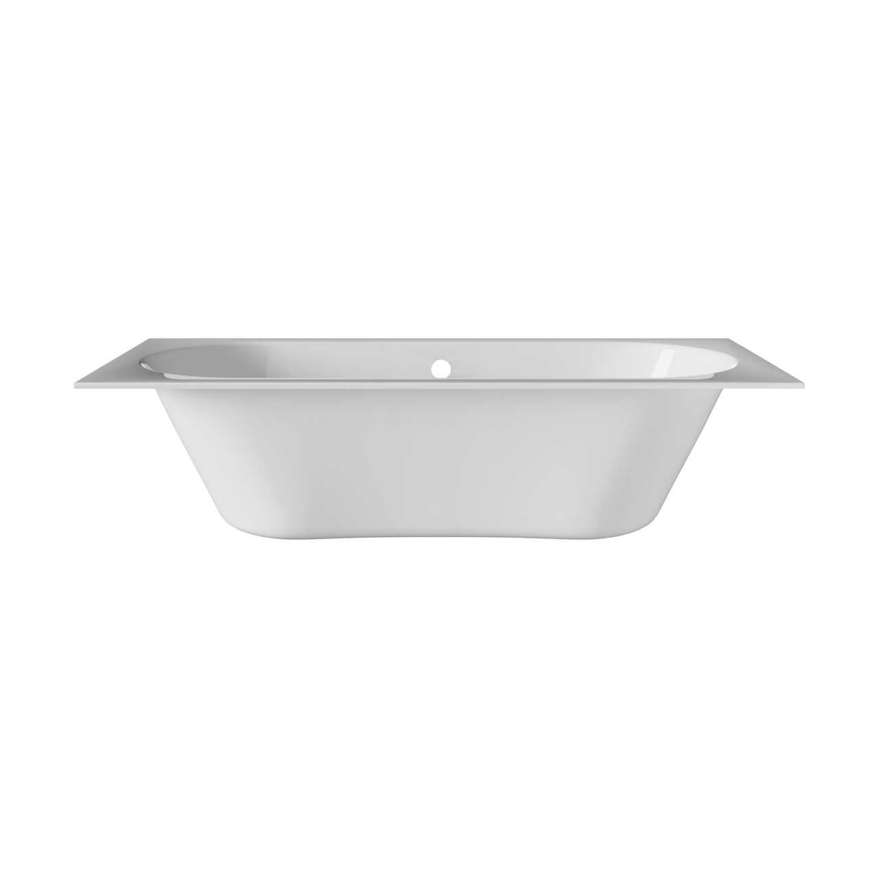 Luca Varess Snello 2-Personen-Einbaubadewanne: 180 x 80 cm, Acryl, Weiß glänzend