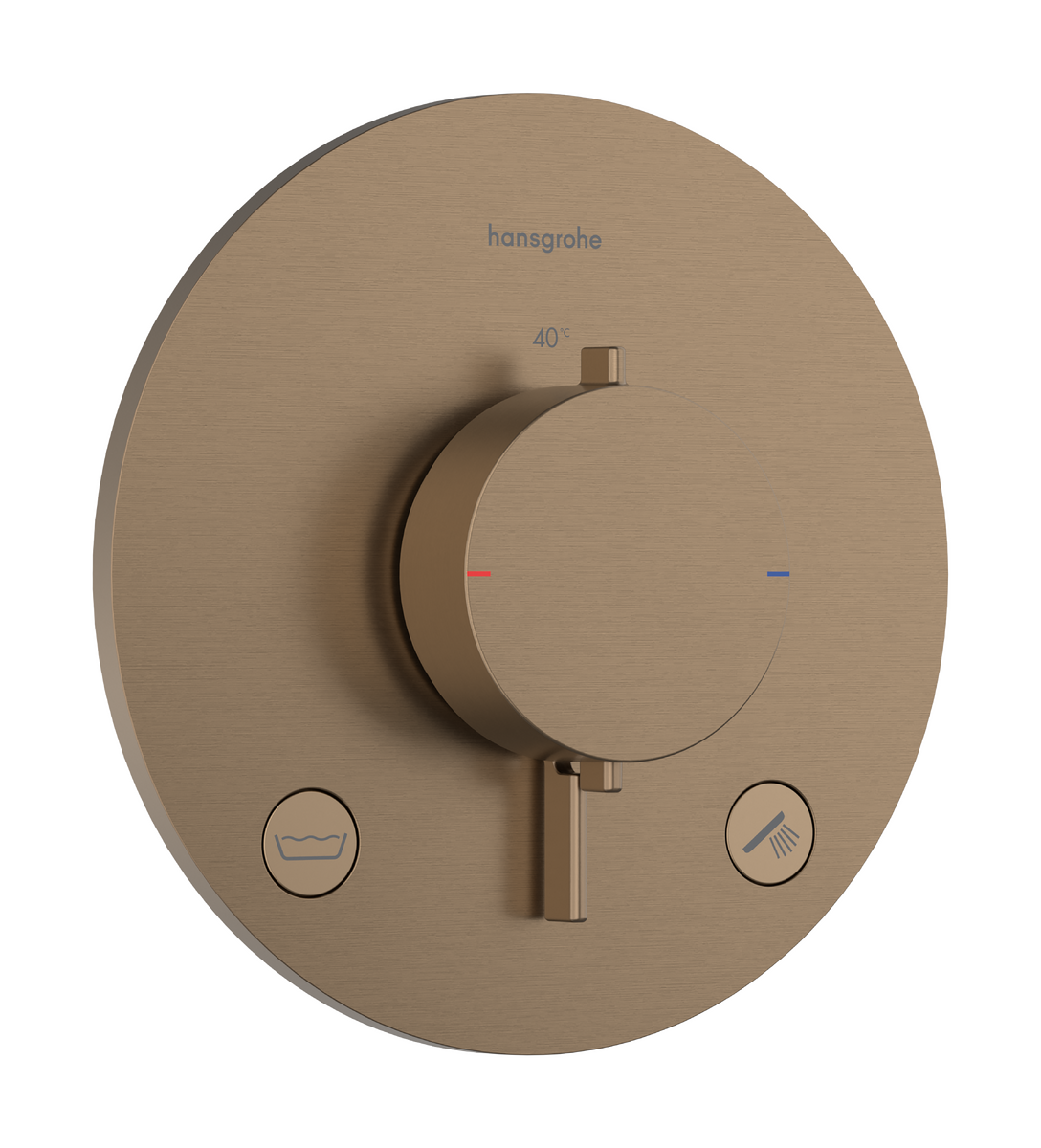 Hansgrohe Ecostat Comfort S Robinet de baignoire encastré 2 fonctions Brushed Bronze EN1717