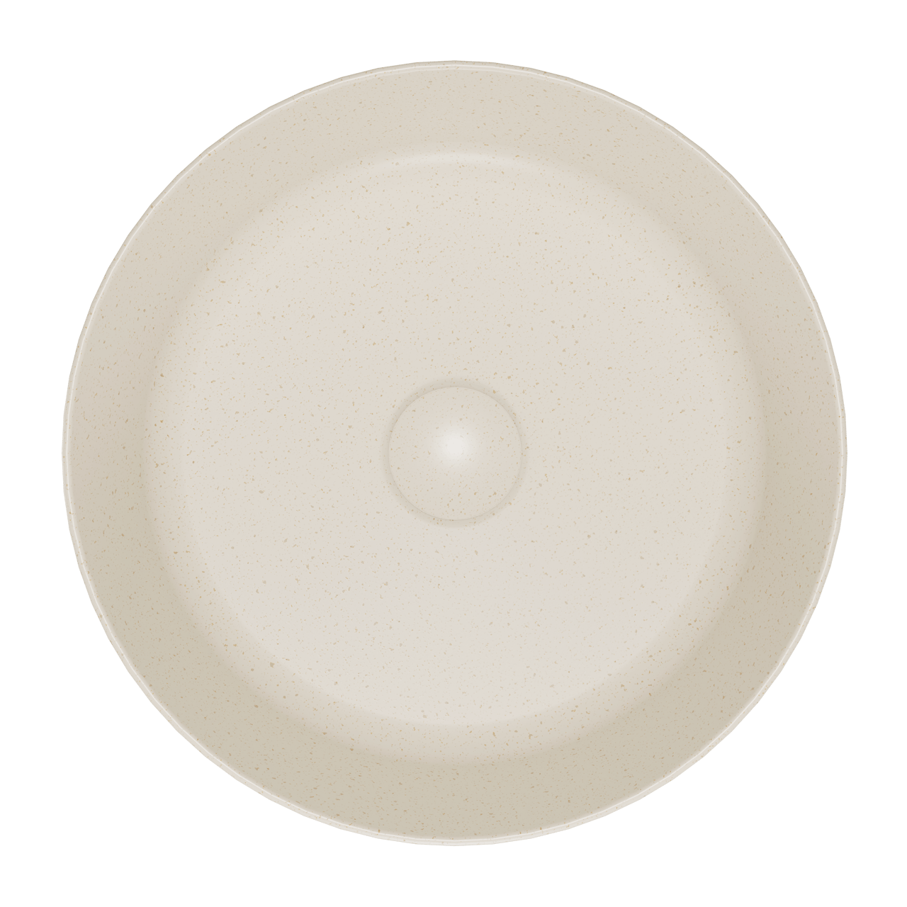 Storke Cona Aufsatzwaschbecken Beige Granita Solid Surface rund Ø 36 cm