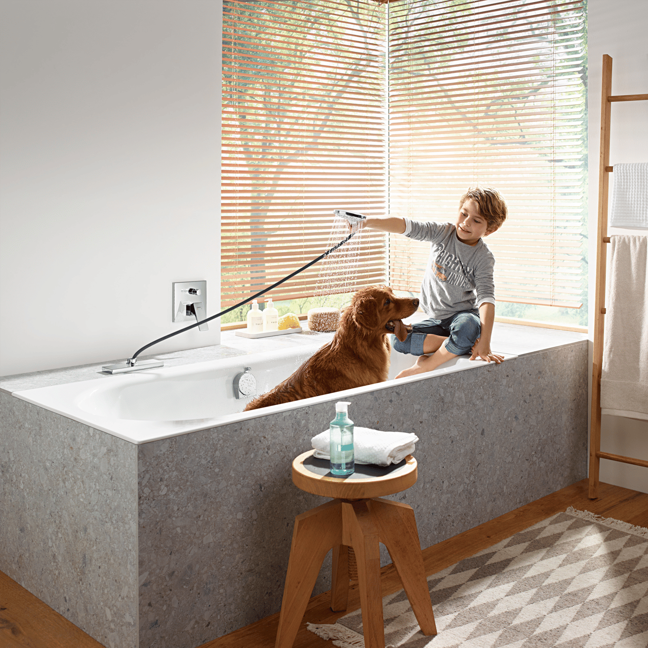 Hansgrohe Exafill S afwerkset badvulling, afvoer en overloop Glanzend chroom