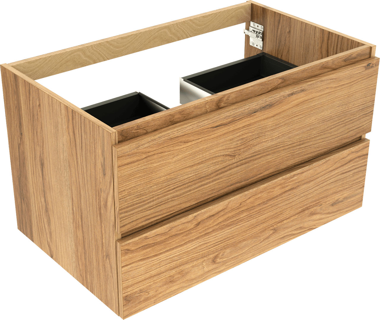 Balmani Lucida meuble sous-lavabo suspendu 90 x 55 cm teck 2 tiroirs