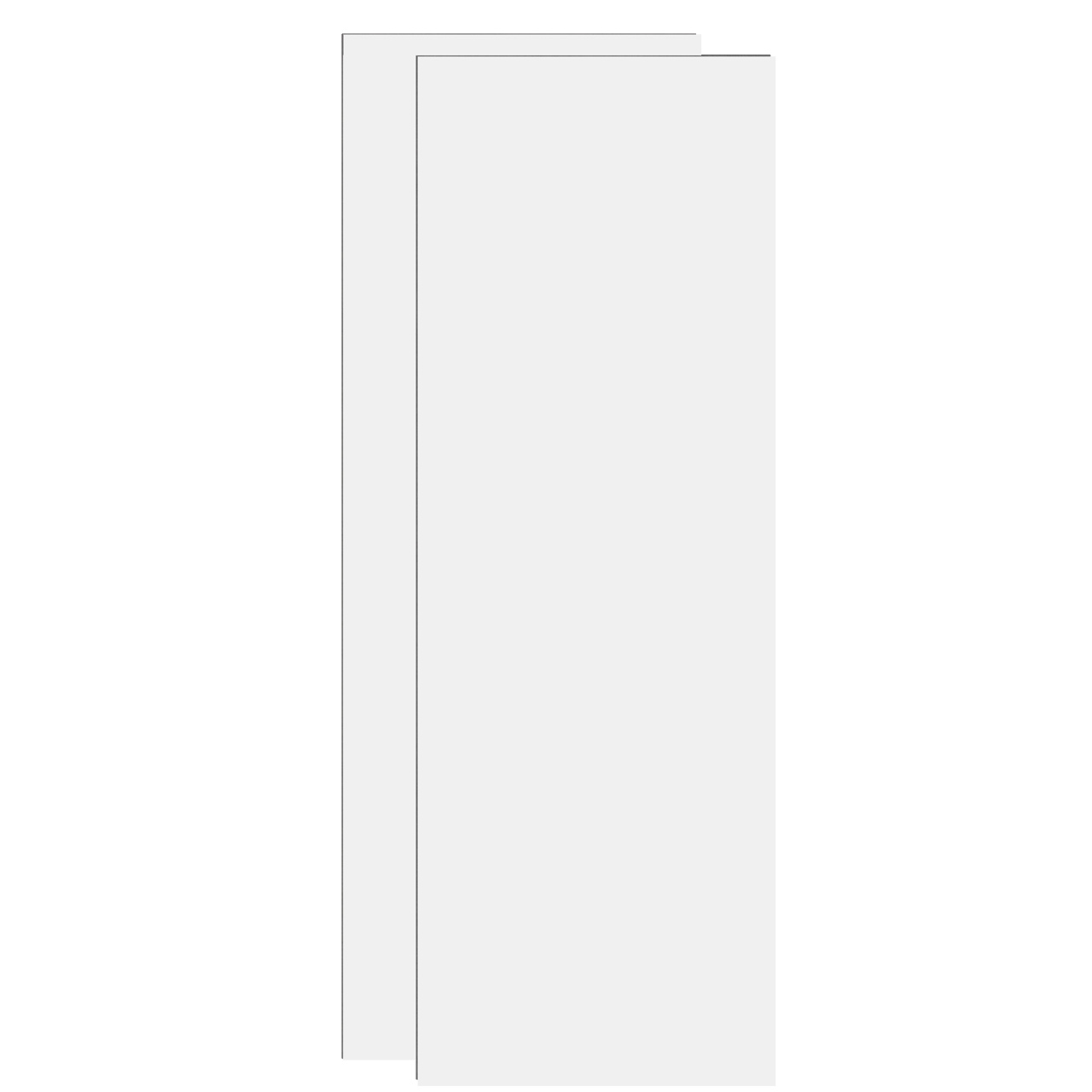 Linie Plato Set revêtement mural de douche 2 x 90x260 cm pvc blanc mat