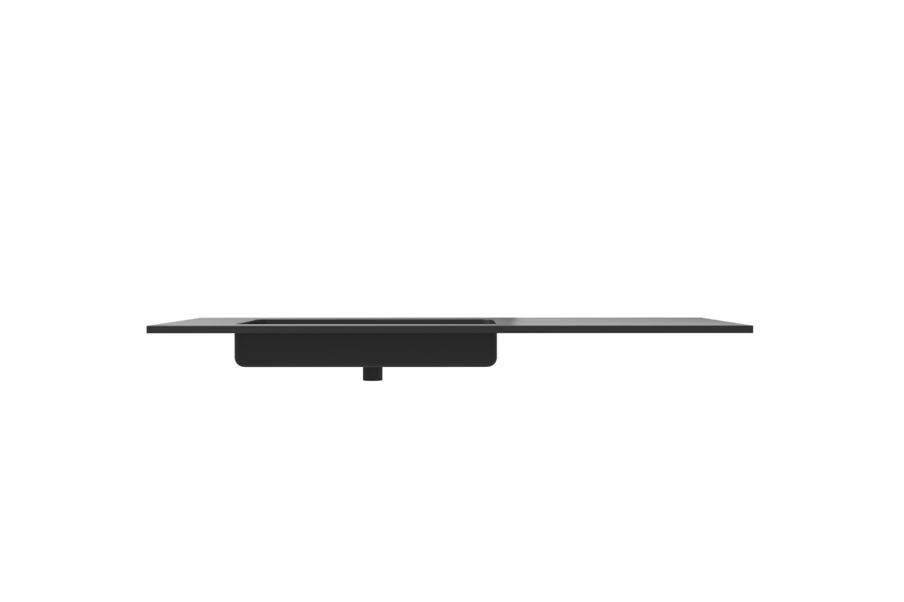 Storke Scuro Waschtisch, links, Quarz matt, 120 x 52 cm, Schrankkombination 35 cm