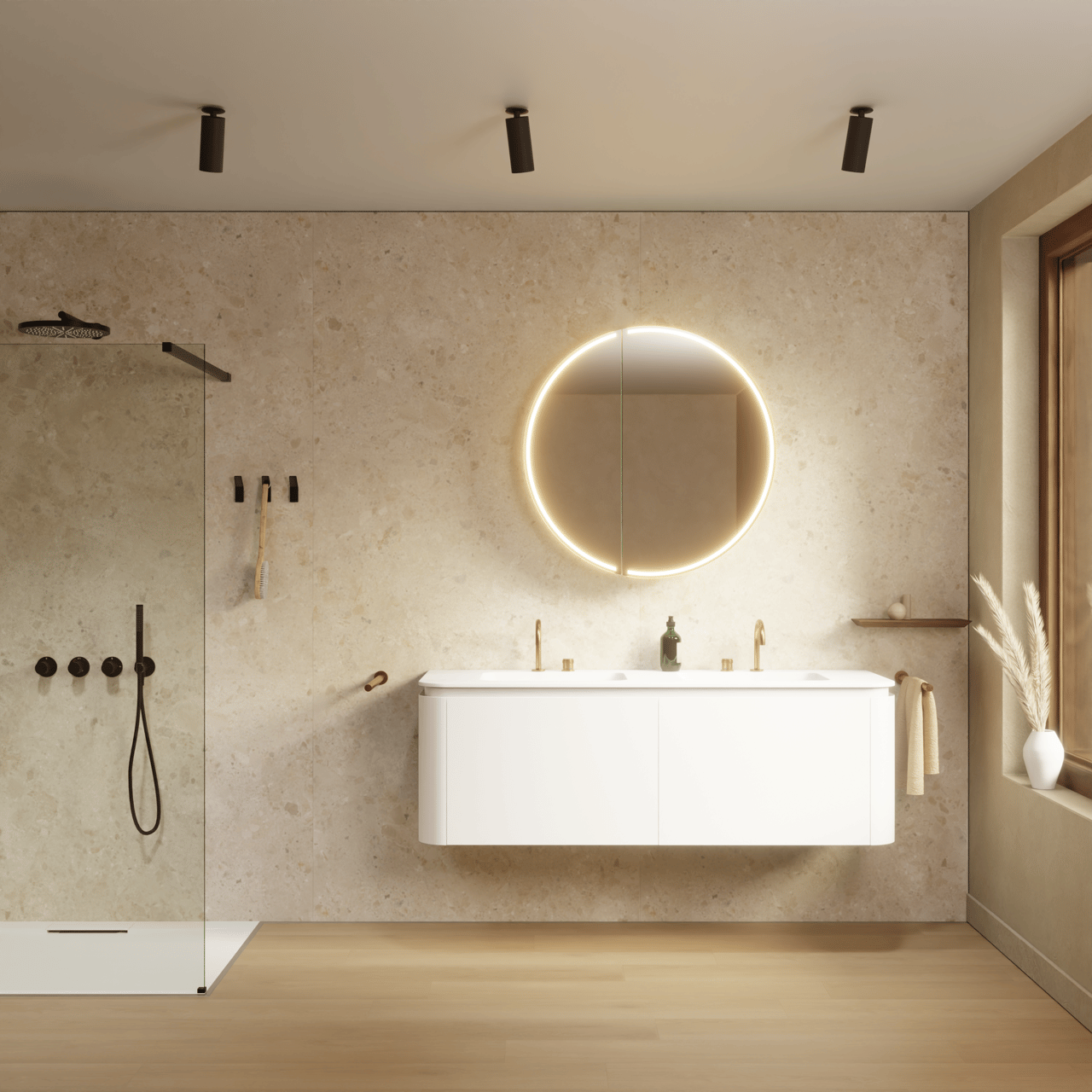 Florris Sevilla SPC wandpanelen, 2 stuks, 120x260cm, Brooklyn Stone