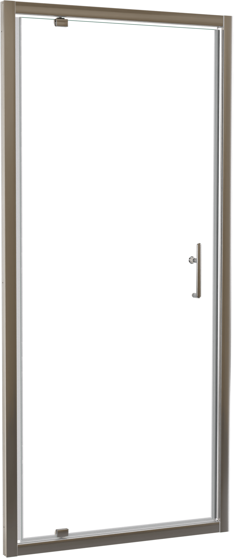 Linie Cadiz Dusche Drehtür 90 cm x 190 cm Klarglas Brushed Chrome Profil