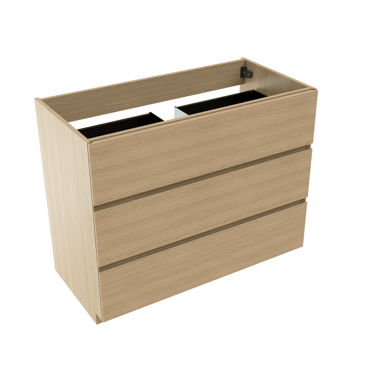 Storke Edge staande wastafelonderkast 105 x 52 cm natuur eik 3 lades