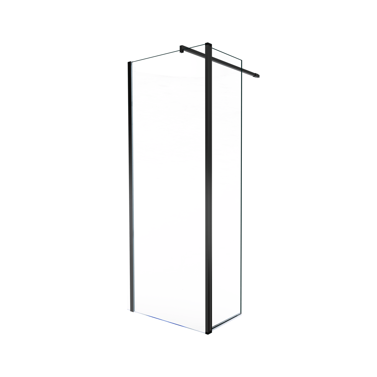 Balmani Move inloopdouche beweegbaar zijpaneel 90x200cm helder glas mat zwart profiel