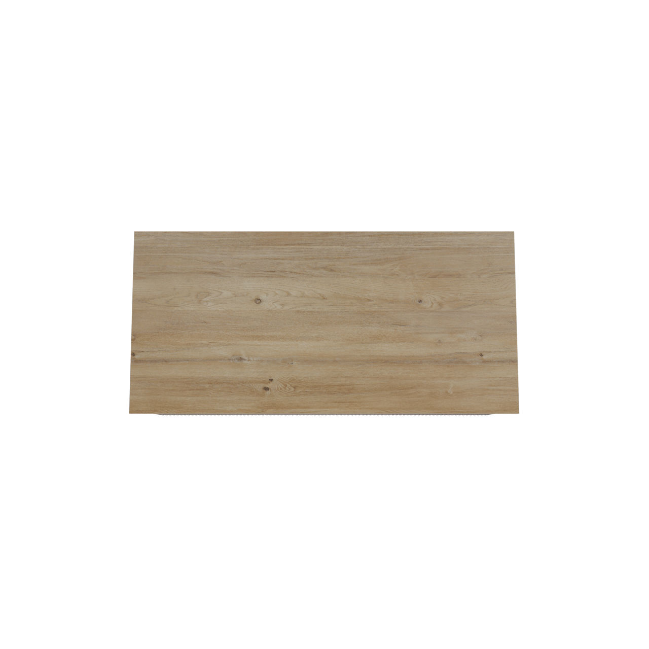 Storke Ribs zwevend badmeubel 110 x 52 cm notenhout met Panton enkel wastafelblad in melamine ruw eiken, Verticale symmetrische rechte ribbel