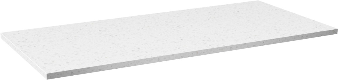 Linie Lado tablette simple mélaminé terrazzo blanc 90 x 46 cm