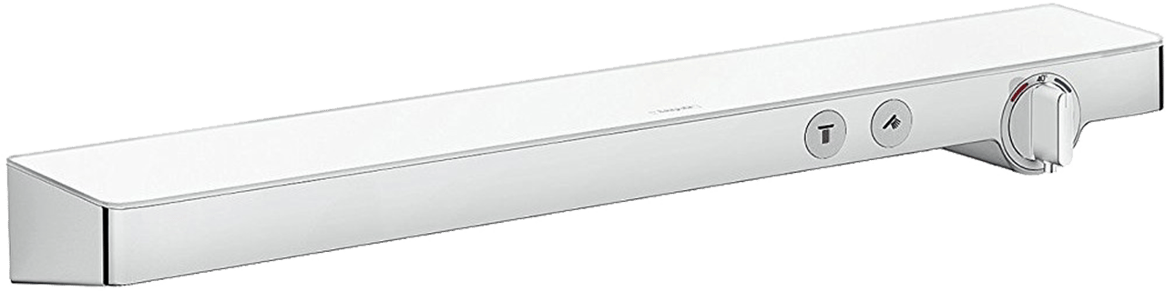 Hansgrohe ShowerTablet Select 700 Thermostat-Duscharmatur: Unterputz, für 2 Verbraucher, Chrom und Weiß glänzend