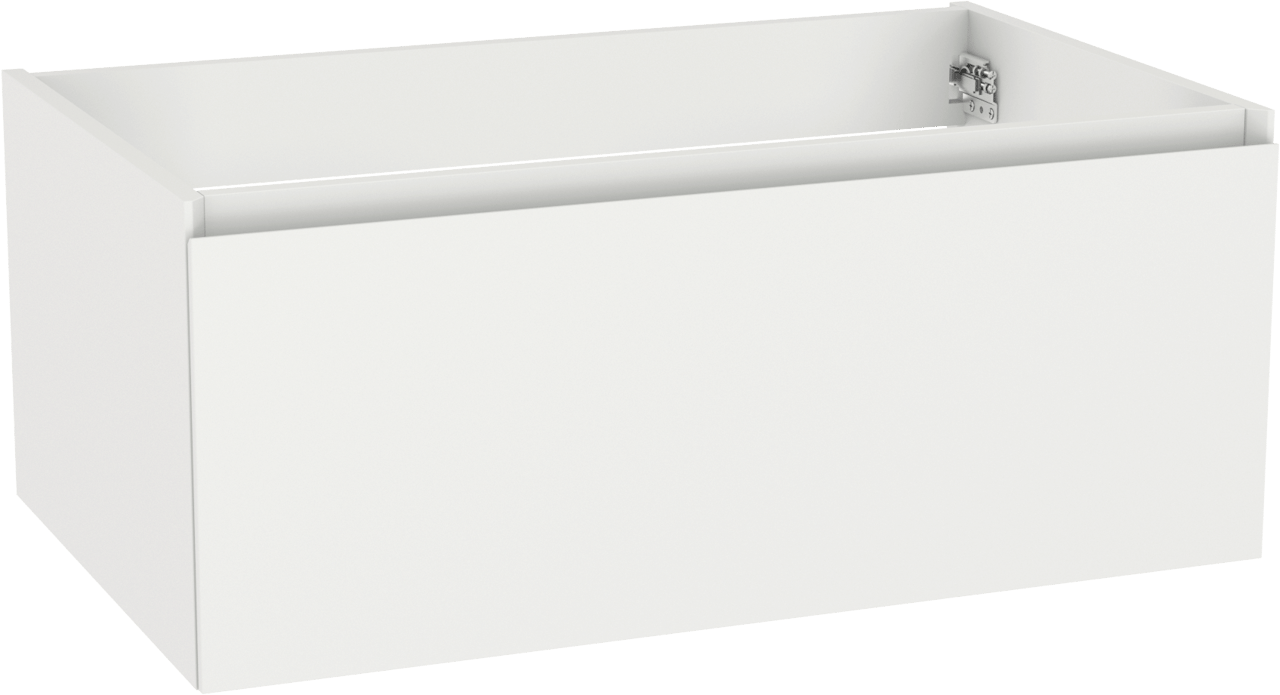 Storke Edge zwevende wastafelonderkast 85 x 52 cm mat wit 1 lade