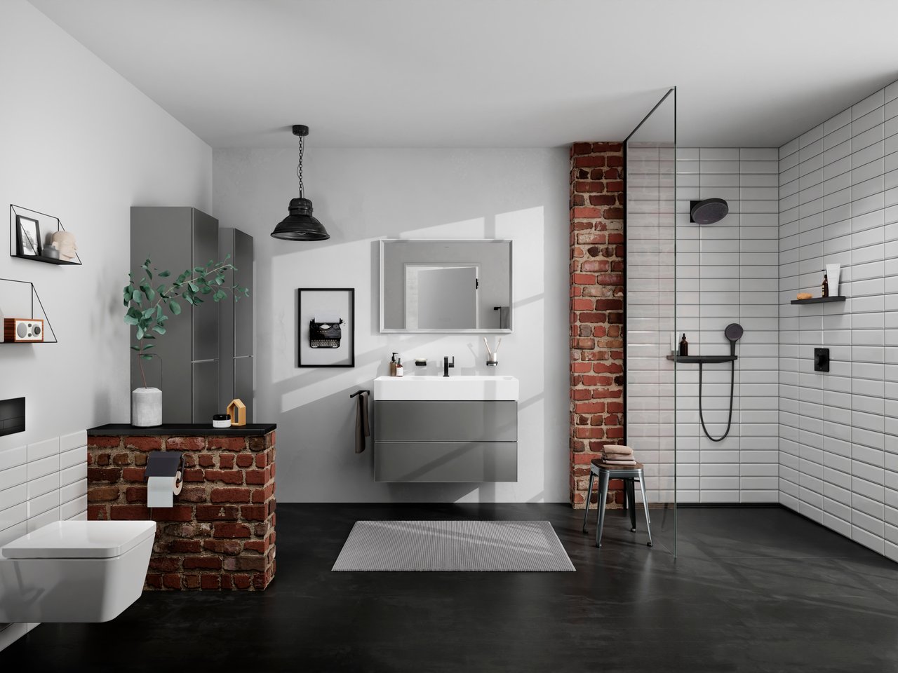 Hansgrohe AddStoris Handdoekhouder mat zwart