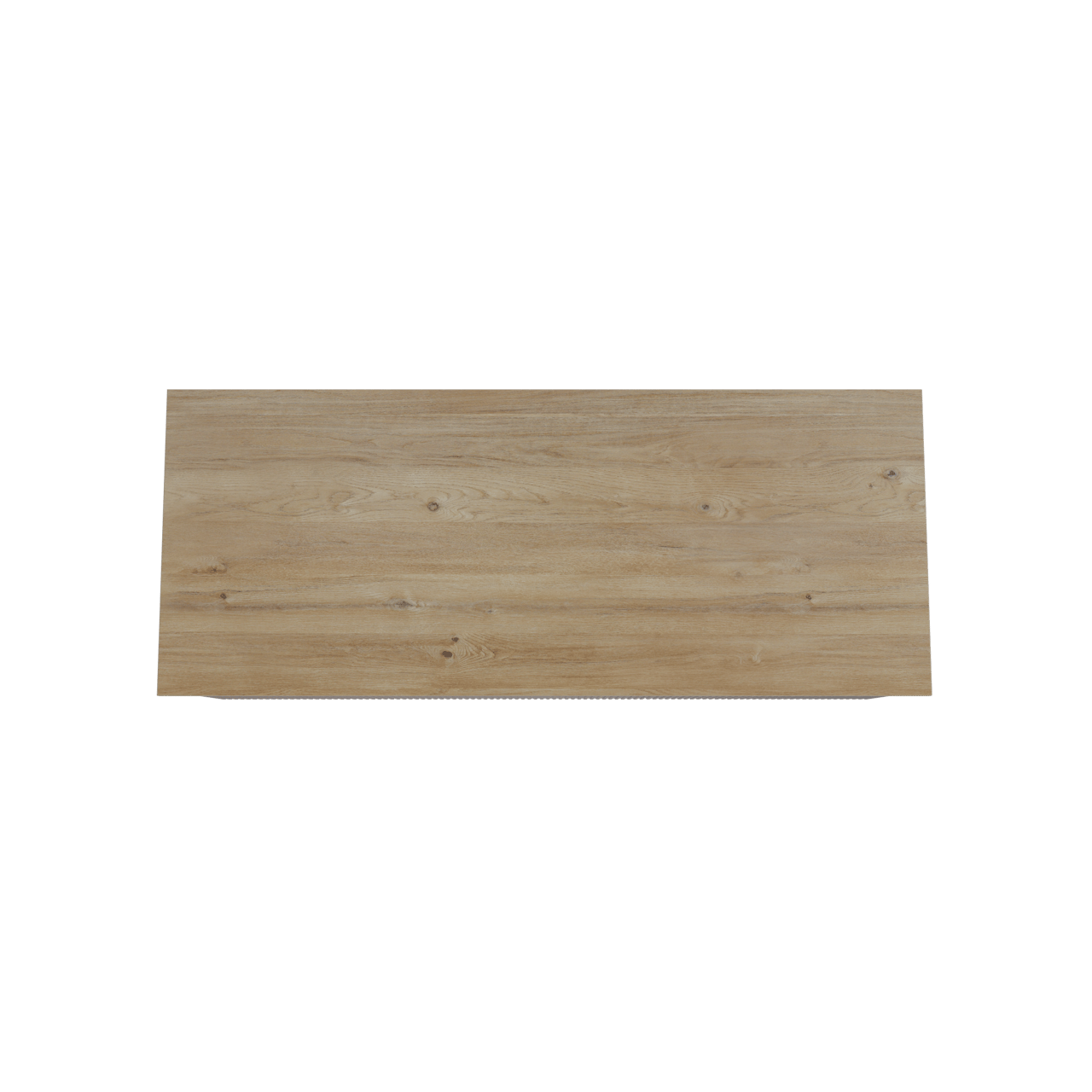 Storke Ribs zwevend badmeubel 130 x 52 cm notenhout met Panton enkel of dubbel wastafelblad in melamine ruw eiken, Verticale symmetrische rechte ribbel