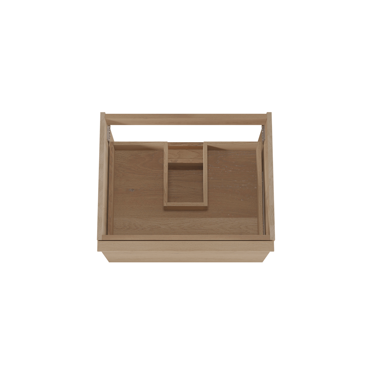 Balmani Forma zwevende wastafelonderkast 67,5 x 55 cm naturel eiken 2 lades horiz. sym. groef