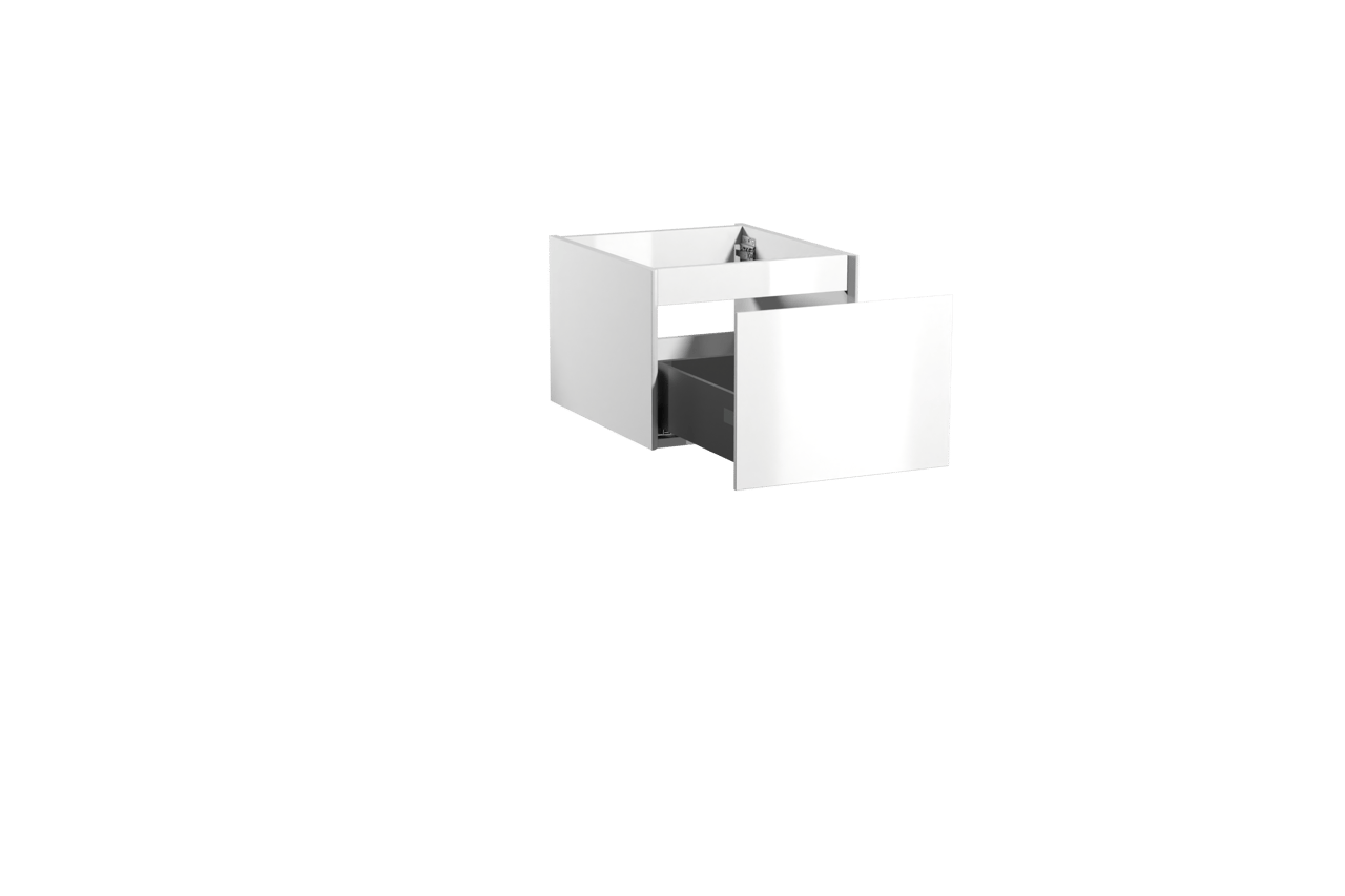 Storke Edge zwevende wastafelonderkast 45 x 52 cm glanzend wit 1 lade