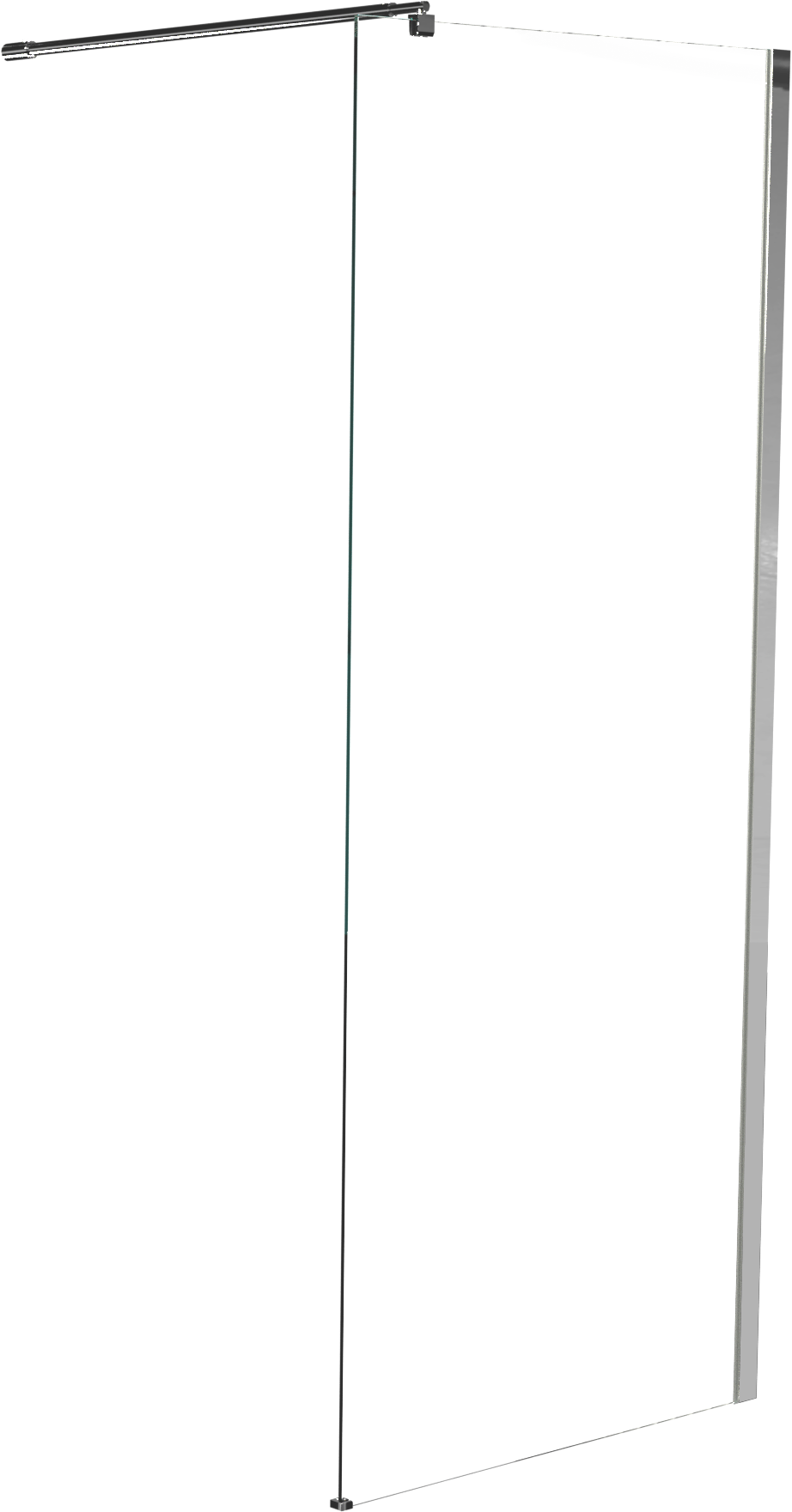 Linie Walk-In inloopdouche 90 x 200 cm helder glas glanzend chroom profiel