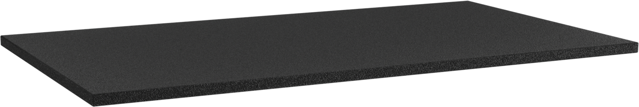 Storke Panton Einzelwaschtischplatte, mattschwarze pulverbeschichtete mdf, 95 x 52 cm