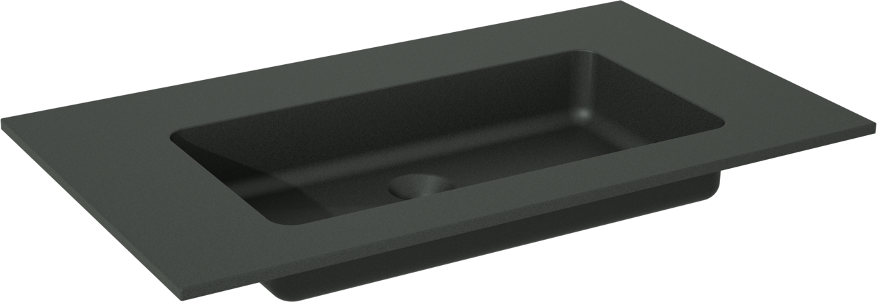 Storke Scuro enkele wastafel mat kwarts 80 x 46 cm